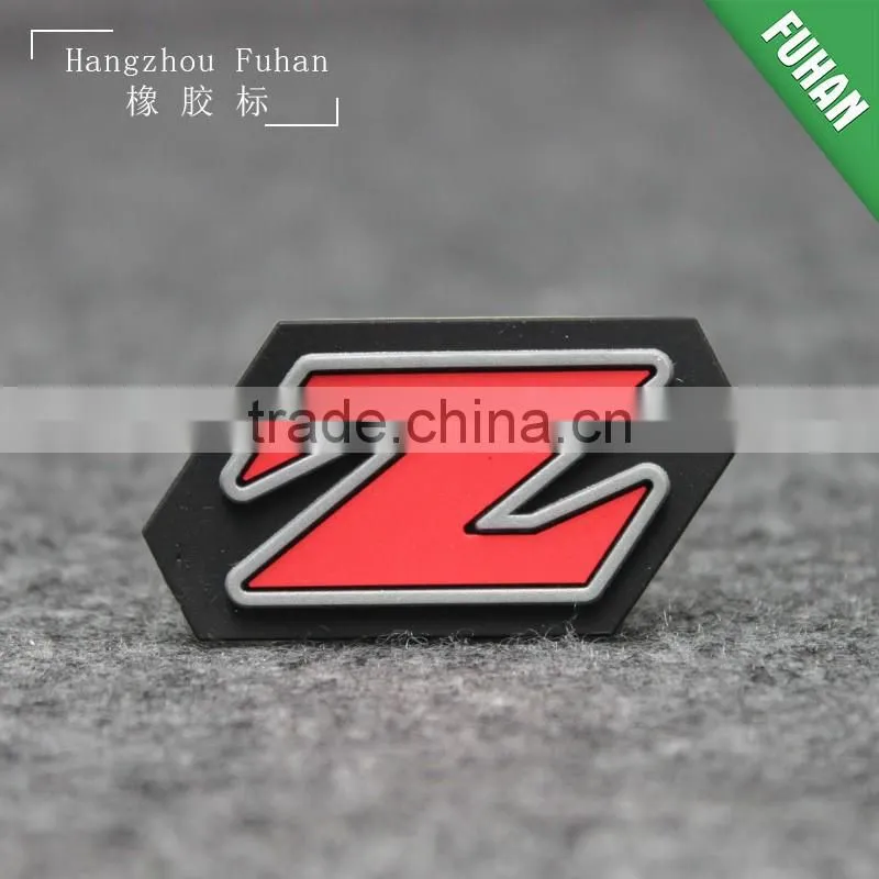 Brand Name Logo Embossed Printing Durable Rubber PVC Labels