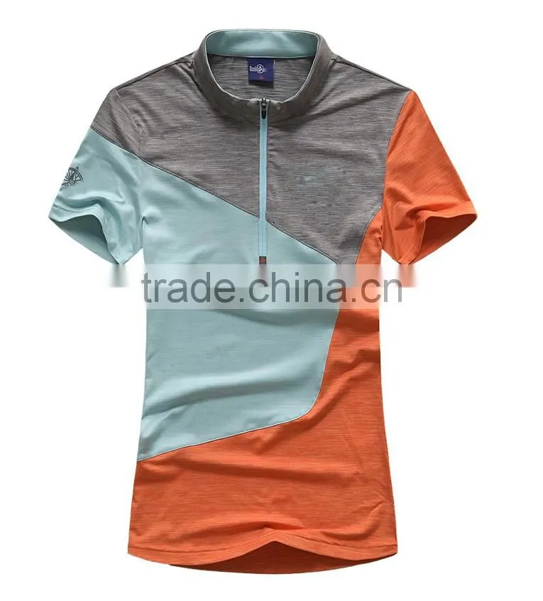 unisex splicing colorful lycra fitness clothing
