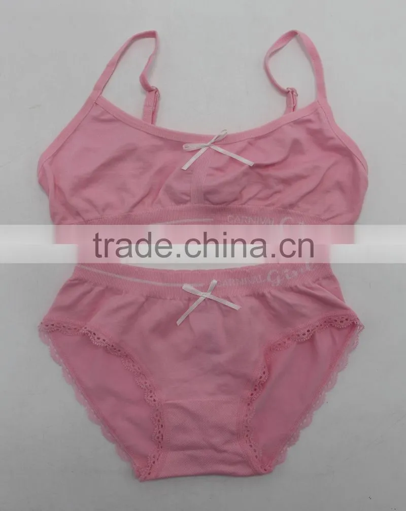 High Quality Children Bra Set Seamless Kids Fashion bra and panty set