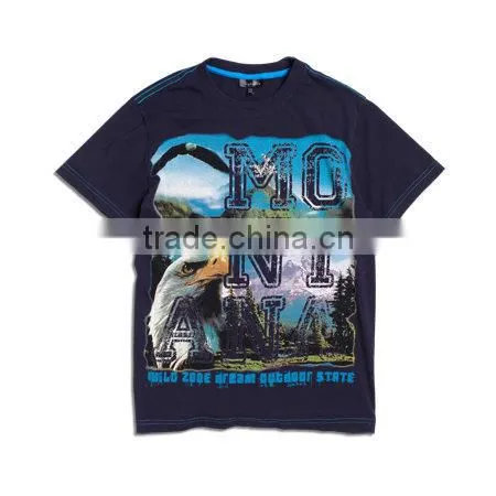 2015 hot sale100% cotton short sleeved boy T shirts