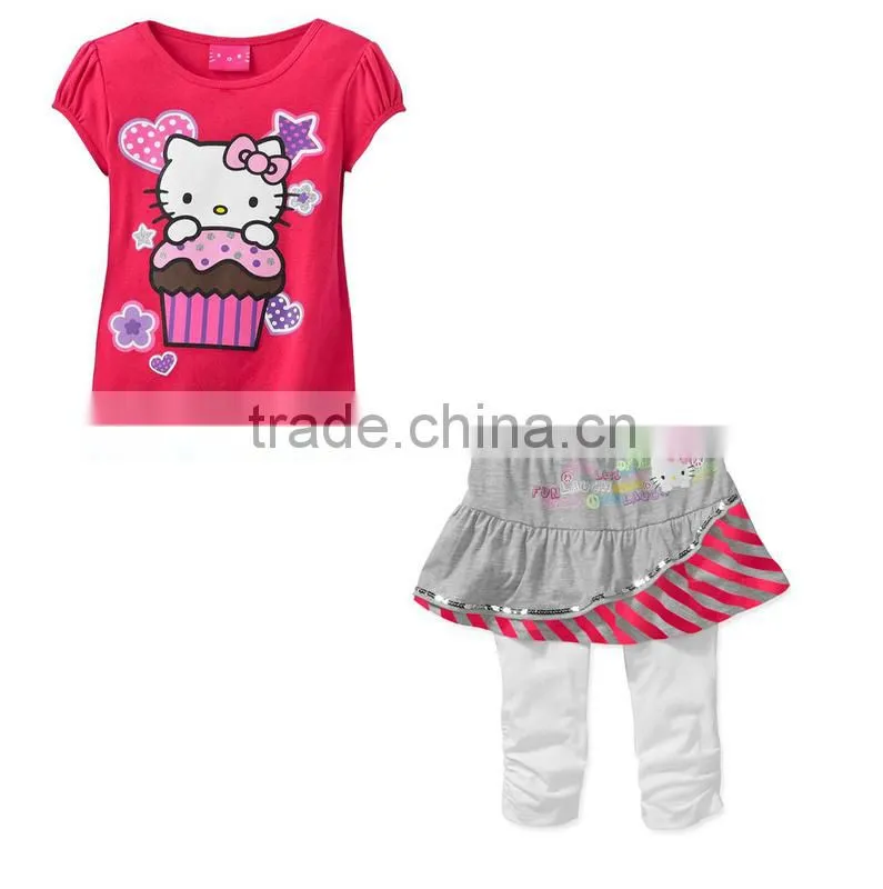 new lovely short sleeve baby girls cotton clothing sets kids summer suits baby outfits