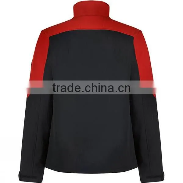 Winter OEM Mens full-zipper softshell jacket with hood