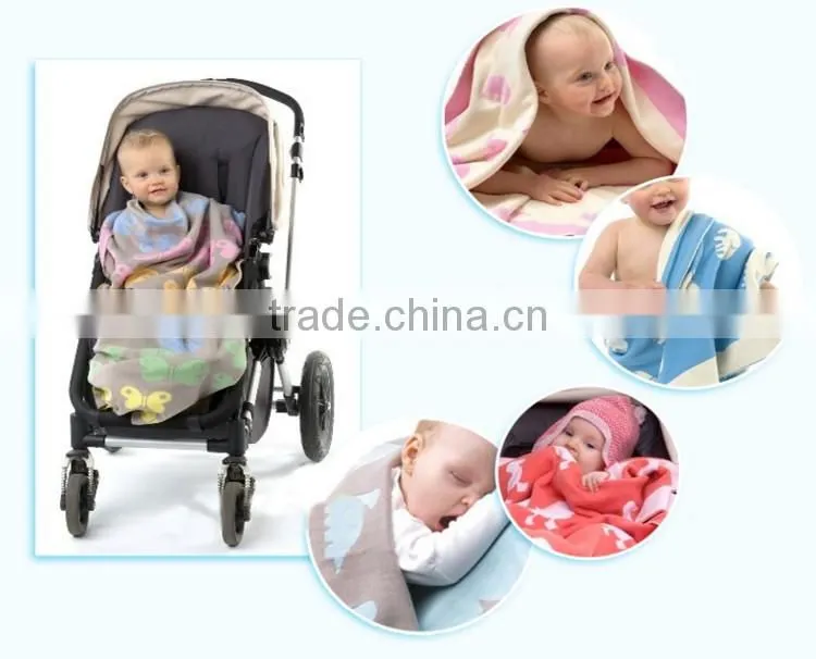 Floral elephant style fashion baby blanket wholesale