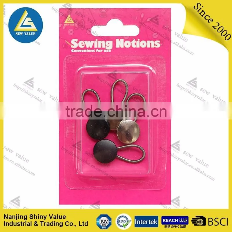 Metal shirt/pants/cuff extenders with strong spring in round shape and pit on the surface assortment