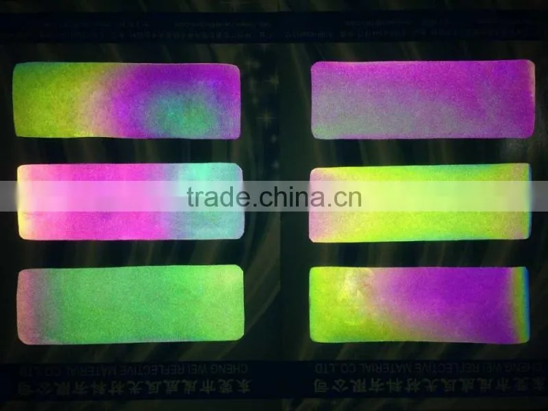 2017 new fantastic rainbow organza iridescent fabric for shoes