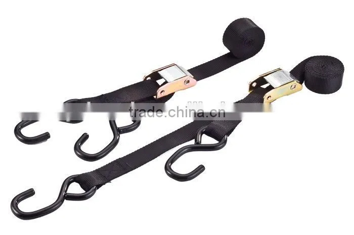 Cam buckle tie down straps,cam buckle lashing with hooks