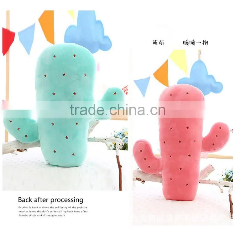 Ins Hot Sale Soft Cactus Plush Cushion Pillow For Office Car Seat Bedroom