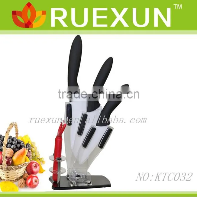 Ceramic knife set with Acrylic block