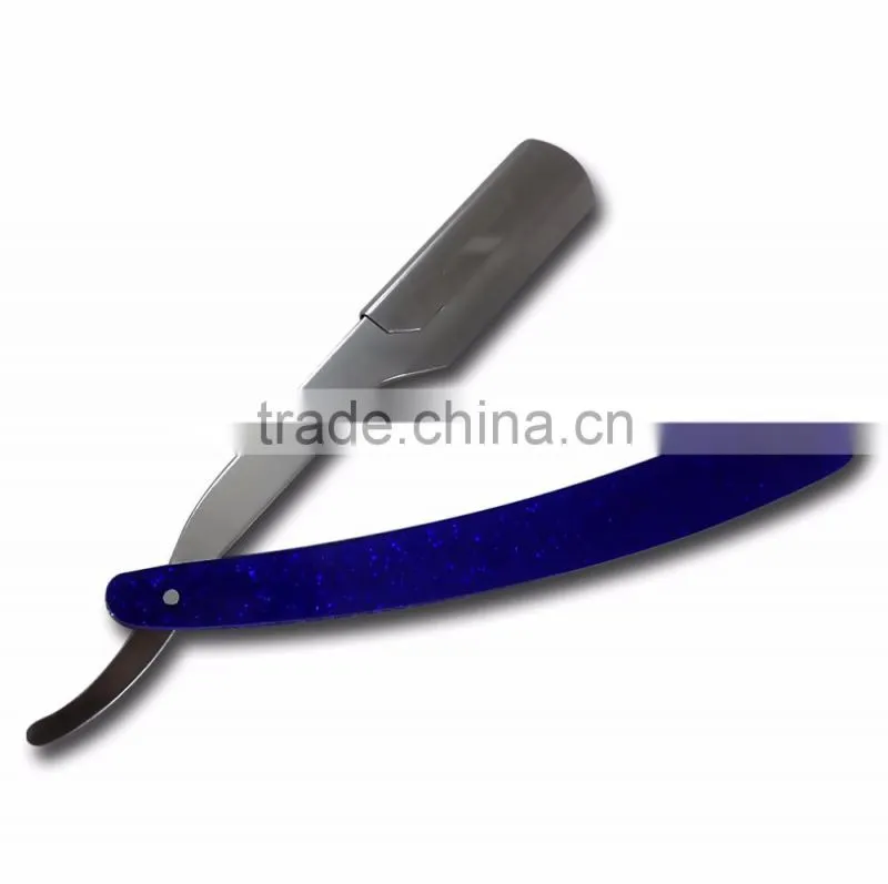 White handle Metal straight Razor