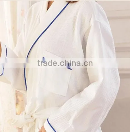 Luxury home and hotel cotton waffle bathrobe