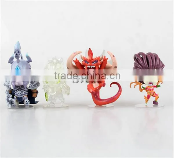 (Hot!!) World of warcraft PVC figure Q version action figure set of 4pcs WOW Zeratul/Diablo/Kerrigan/Arthas Q version model toy