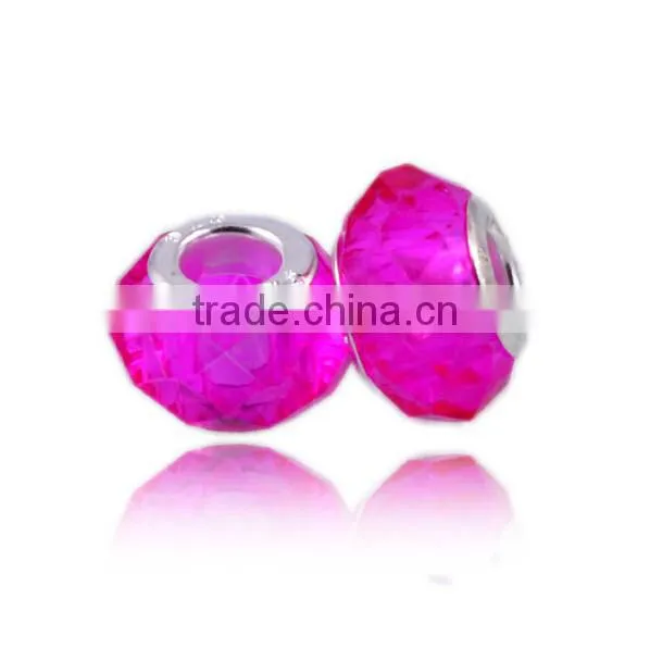 Charm Bead Fit European Bracelets,DIY Glass Crystal Murano Charm Beads