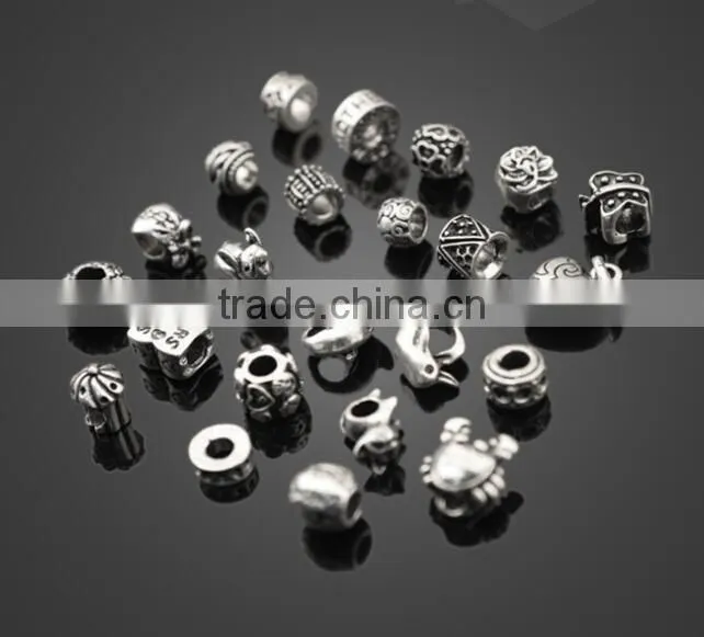 European Fashion Bracelet Charms Alloy Metal Beads Findings Metal Assorted Charms