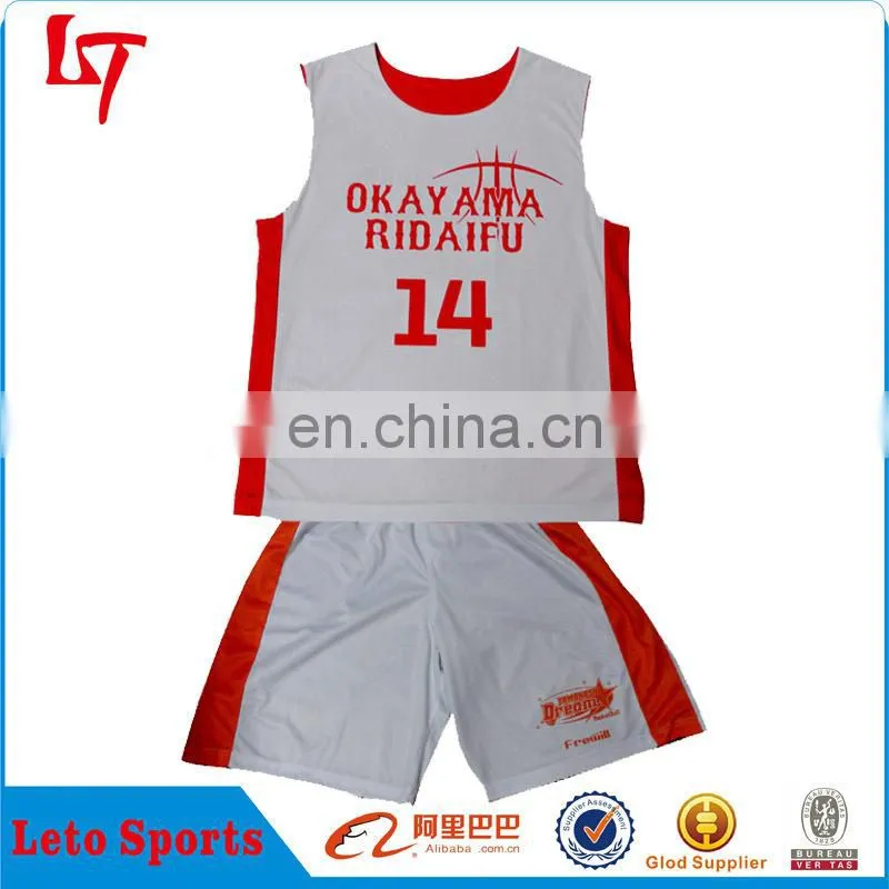Sleeveless Men's Reversible Sublimation Basketball uniform /Exclusive jersey
