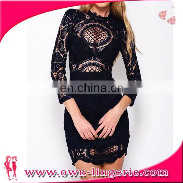 Women Long Sleeve Fall Dress Sexy Club Dress Slim Pencil Midi Bodycon Vestidos Party Cross Halter Bandage Dresses