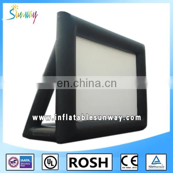 Cinema inflatable screen custom advertising inflatable movie rear projection tv screen for sale