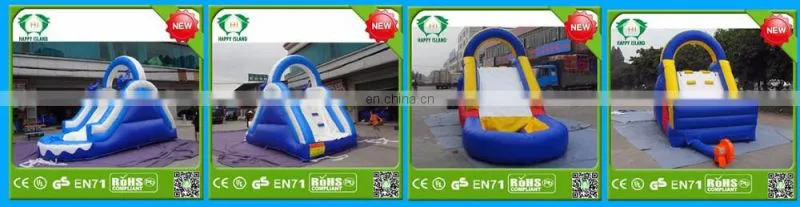 HI happy ice blue water slide for inflatable water pool, giant slide for pools