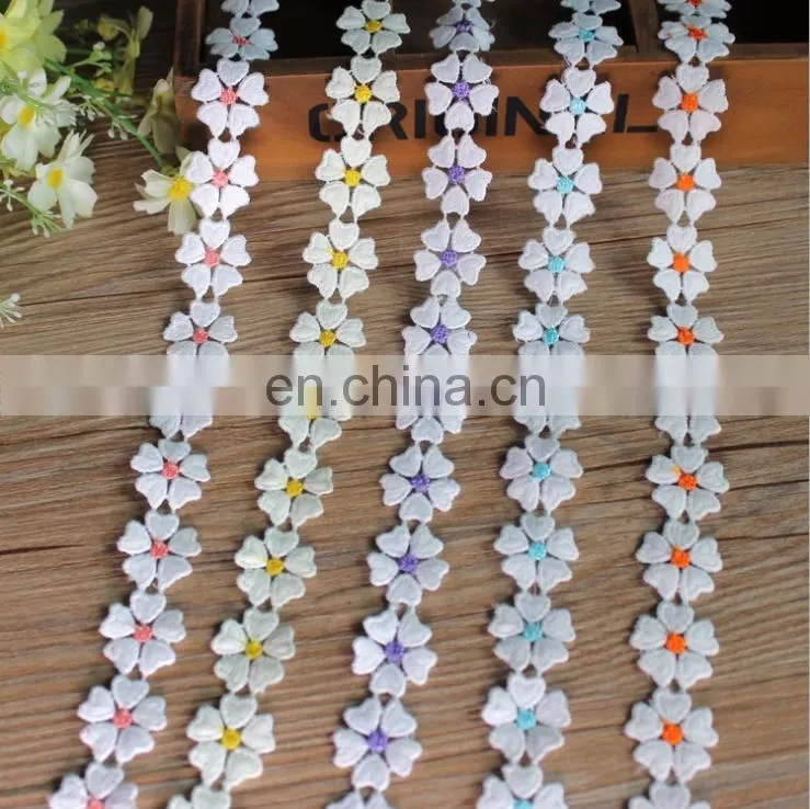 2017 3D butterfly design beaded lace for textile