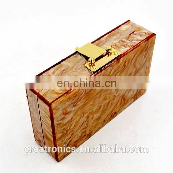CR Quality strictly controlled and inspected Chinese traditional engraving styled surface lock decoration brown acrylic women