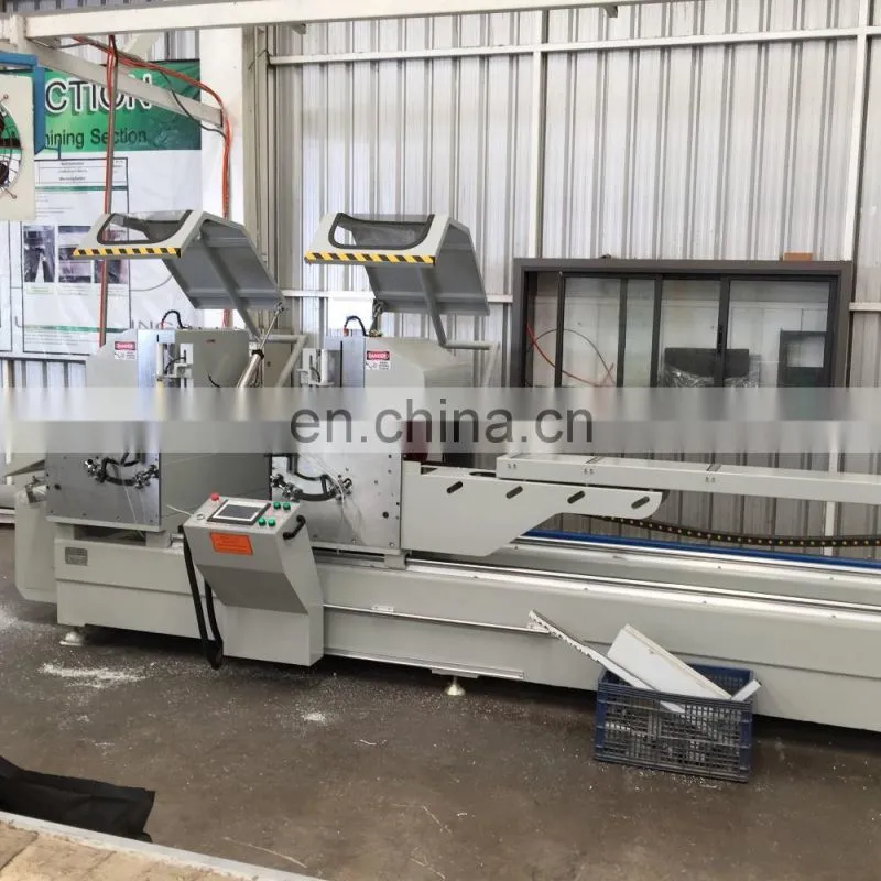 Latest Window and Door Making Machine CNC Control Automatic Double Head Cutting Saw for Aluminum Profile