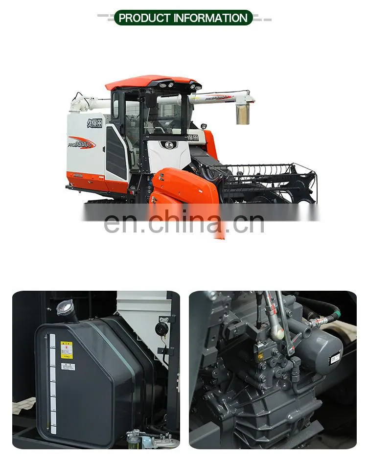 High Quality Kubota new PRO988Q-Q Plus Combine Harvester For Rice and Wheat