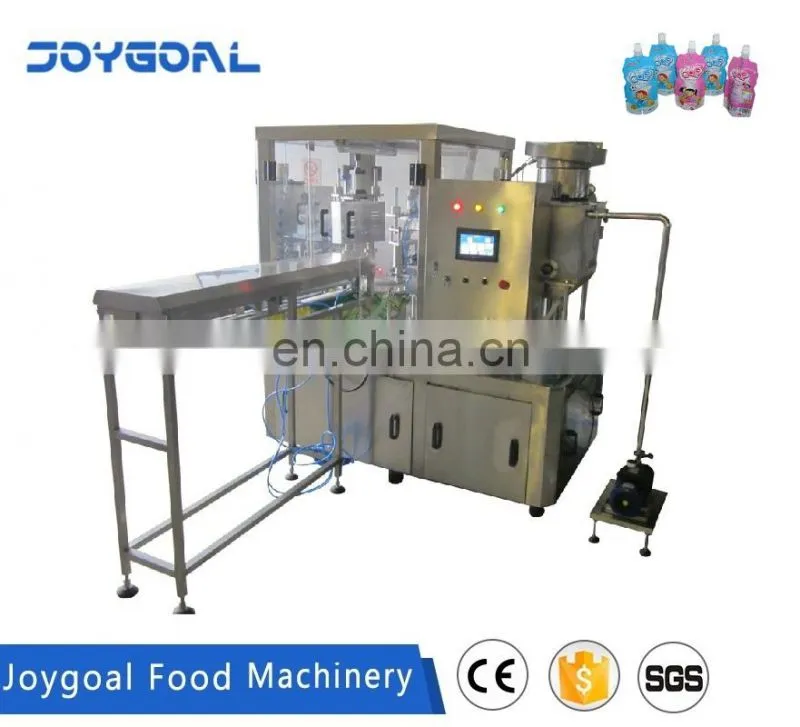 JOYGOAL Peanut milk soy bean milk standing up spout pouch filling capping machine