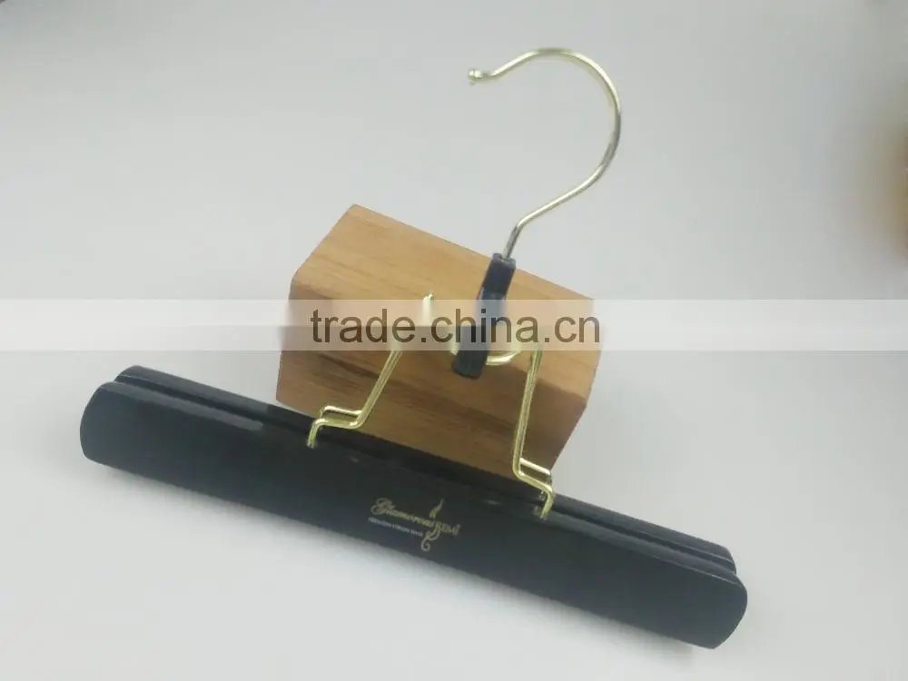 HA7067 black skirt wooden hanger luxury hair extensions hanger