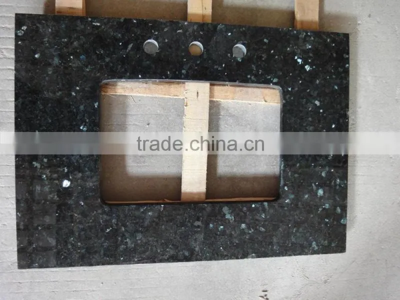 Hotel Bathroom Blue Pearl Granite Vanity Tops, Blue Pearl Vanity Tops