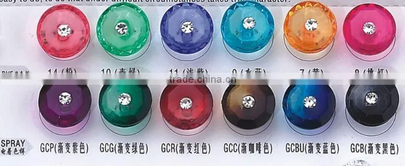transparent Acrylic button with rhinestone in center