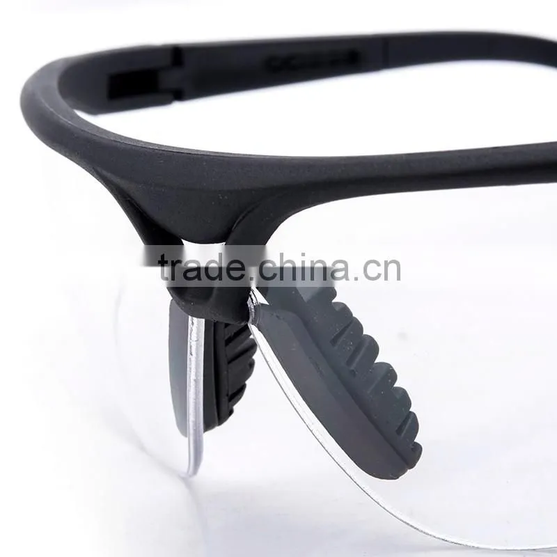 2016 Summer factory wholesale hd vision clearence lens woodworking goggle wrap around anti-slipping work glasses