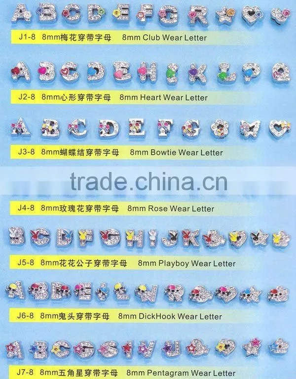 DIY rhinestone letter slide charm ( product catalog1-5)