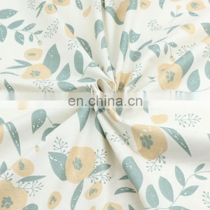 2.35m wide width cotton fabric wholesale garden flowers fashion check printed cotton bed twill fabric