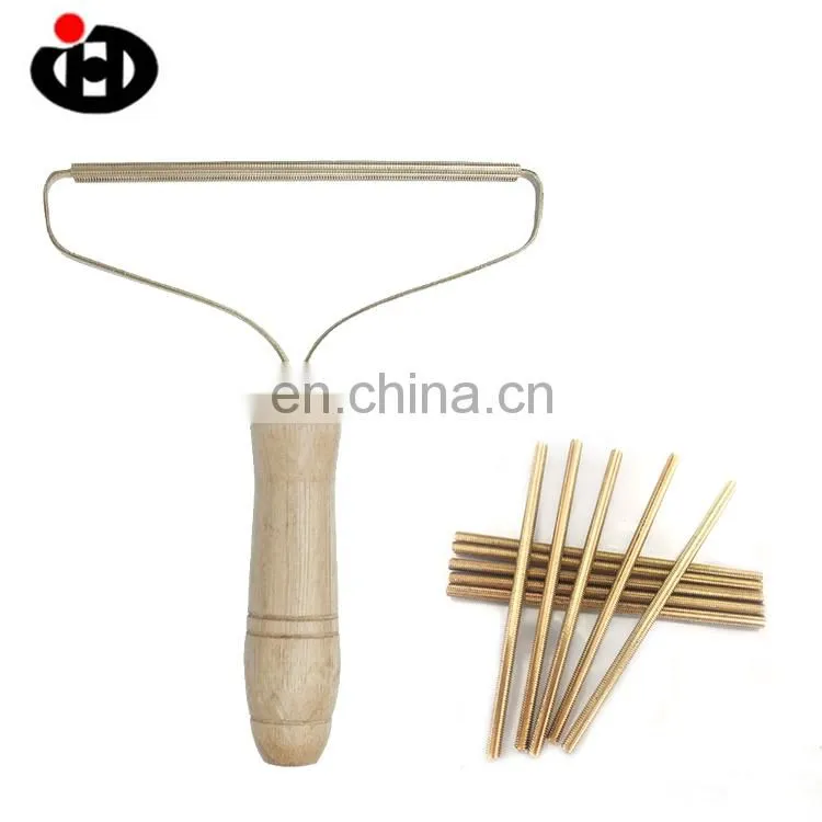 Jinghong TikTok Same Style Wooden Handle Pure Copper Lint Remover