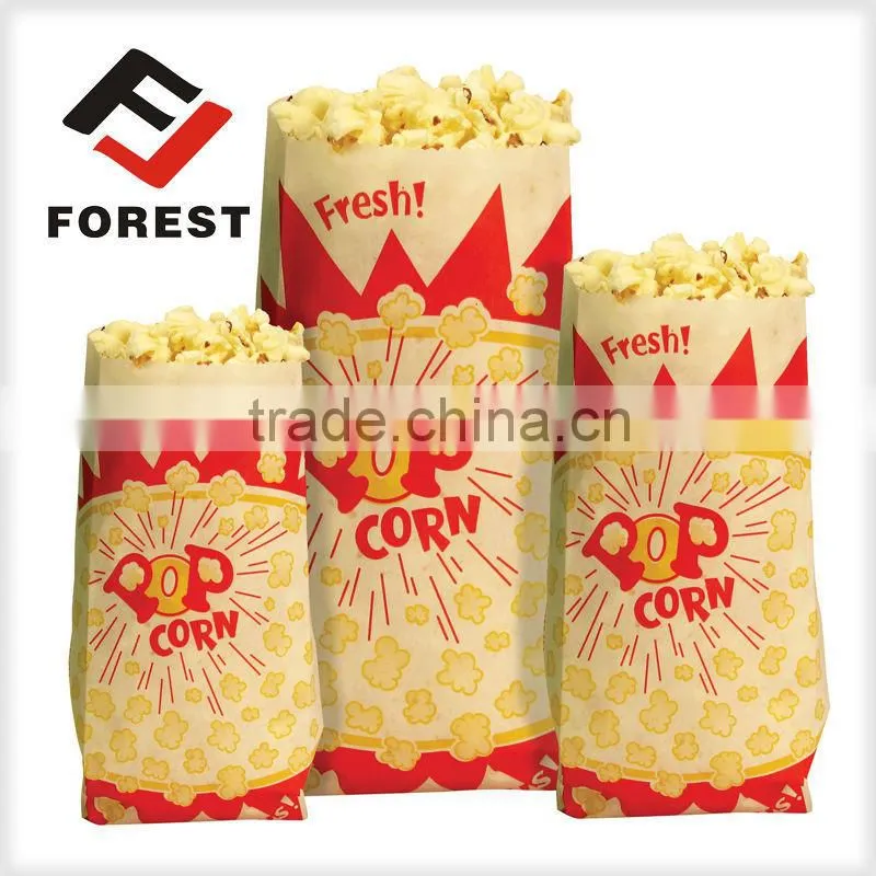 Paper popcorn bags and laminated recyclable paper bags