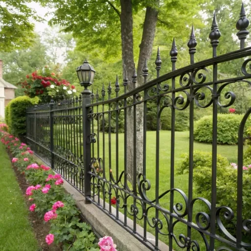 Wrought Iron Fence Ideas (4)