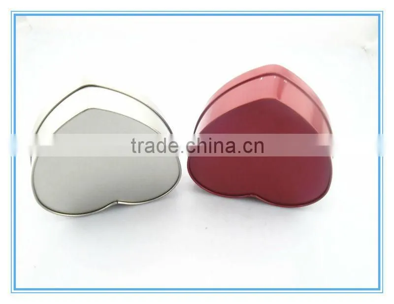 2015 hot sale heart tin box for christmas gift