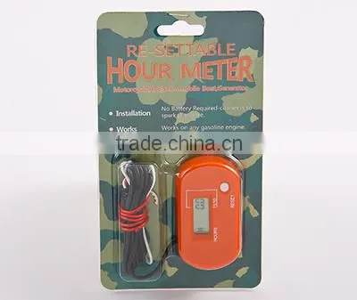 China Supplier Resettable Digital Waterproof Maintenance Reminders Hour Meter For Motorcycle ATV Petrol Mini Bike Jet Ski
