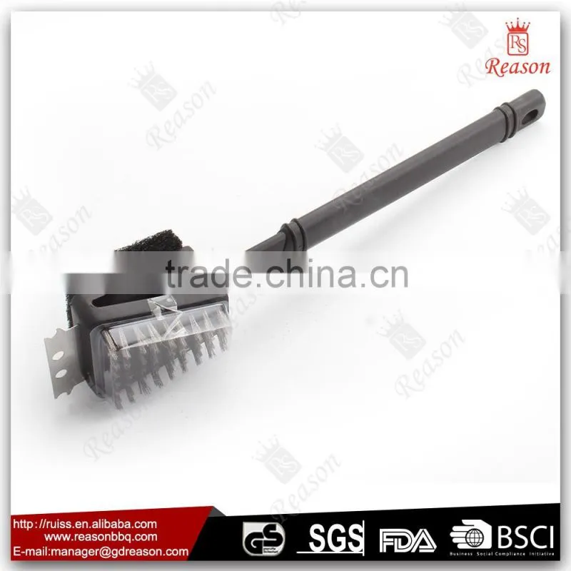 Long handle BBQ copper wire cleaning brush