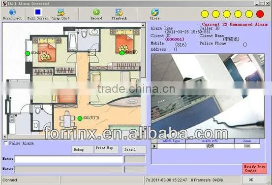 SSG Compatible with camera wireless touch gsm alarm for central monitor station