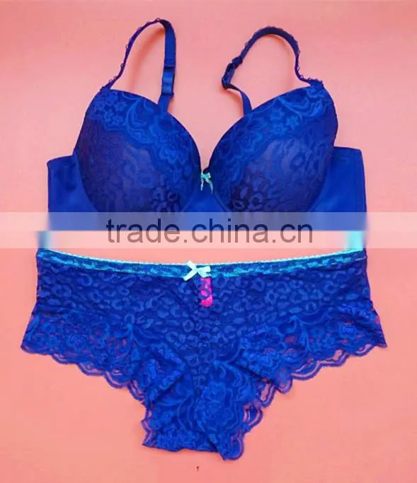 Leopard Jacquard Lace Underwear Set, Plus Size Women Underwear Set