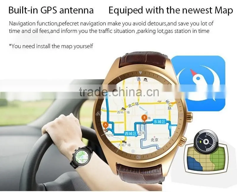 2016 Hot Selling MTK6572 1.4 " IPS 3G GPS WiFi Bluetooth Android 4.4 K18 Smart Watch