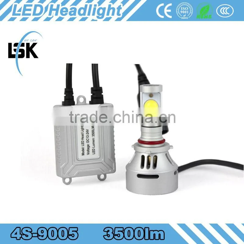 2015 excellent copper matal 35w 12v-24v car led headlight, single beam 3500lm bulb