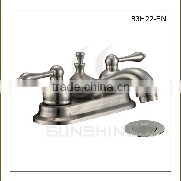 Two-Handle Chrome Metallic Series Lavatory Upc Faucet