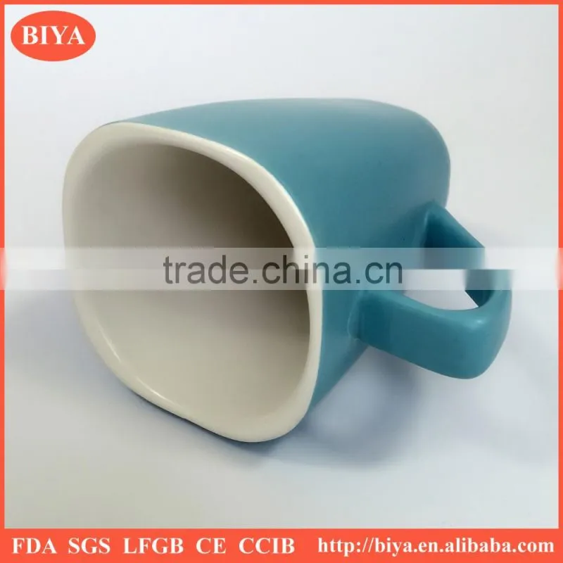print mug 2016 Cheap stoneware mug sandblast letters coffee tea mug with handle