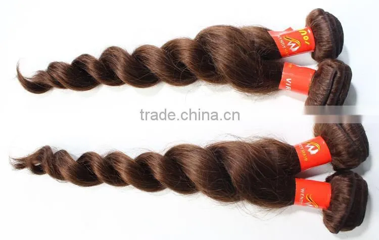 Loose Wave 24 inch virgin remy peruvian hair weft with best choice