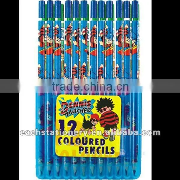 BSCI factory audit/TUV test 12pcs/set, artists colored pencil sets, natural wooden color pencil set for kids and artists