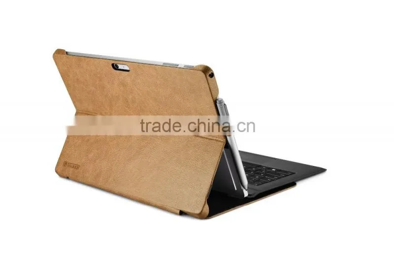 Icarer Luxury Genuine Leather Ultrathin Holder flip case for Surface Pro 4