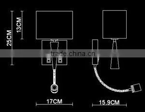 modern new design creative and iron wall lamp
