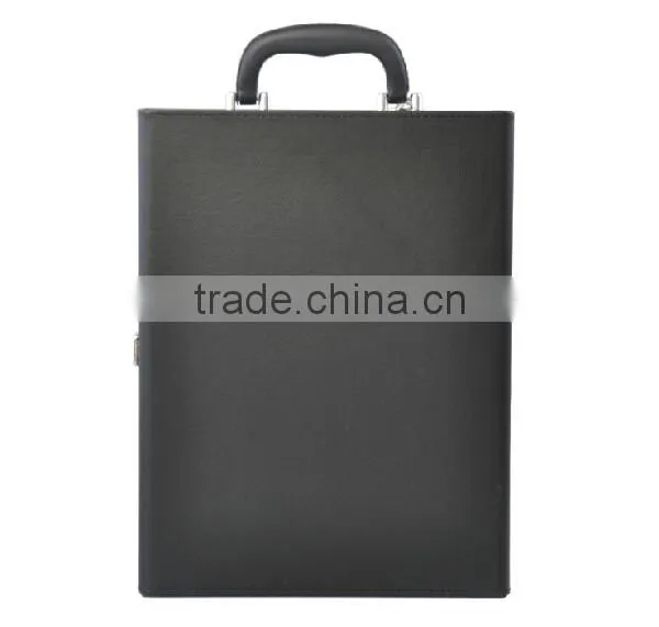 2015 Handmade High Quality leather wine box,liquor bottle gift box