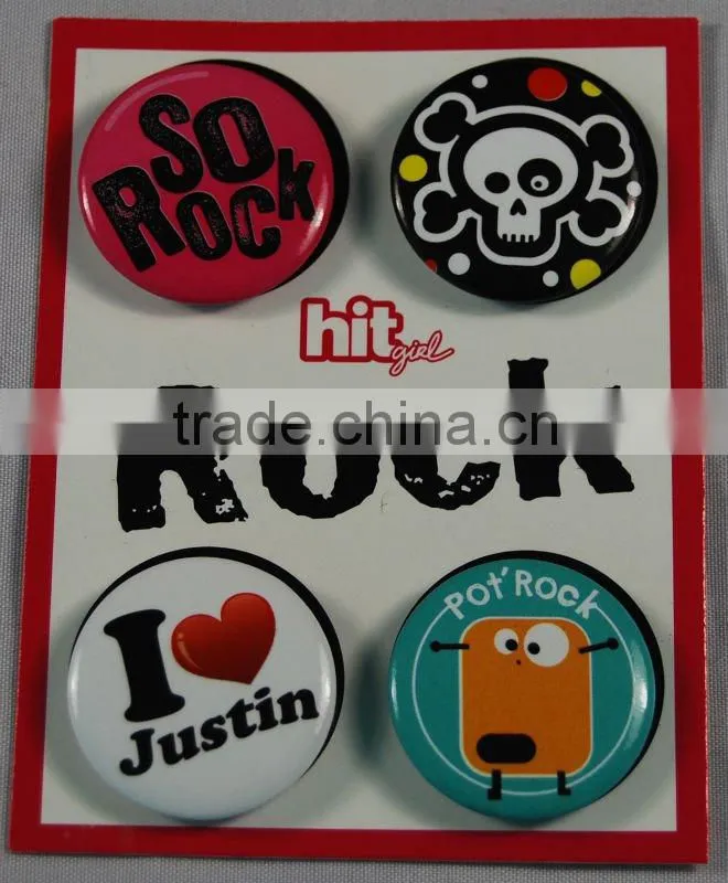 Badge, Button and Tin Pin